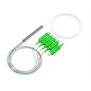 SC APC Fiber Optic PLC Splitter Mini Steel Type Green 1x4 PLC Fiber Splitter