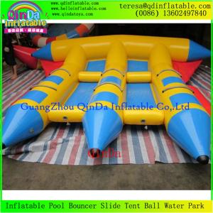 China Professional Inflatable Fly Fish Boat Small Fly Fishing Banana Boats fFr Water Park Games supplier