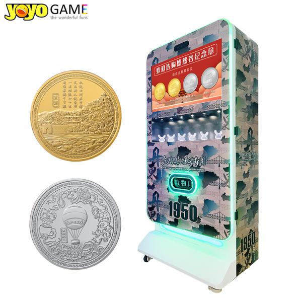 China 32 Inch Touch Screen Medal Vending Machine with 300-600 pcs Capacity and AC 110-240V Voltage for Souvenir Coins wholesale
