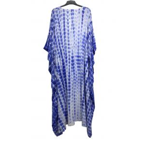 Fashion Style Blue Color Plus Size Long Dresses With V Neck Soft Feeling
