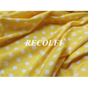 Yellow Dot Printing Cute Activewear Knit Fabric For Women Kids Yoga Running