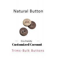 China Customized Eco - Friendly Coconut Bulk Buttons 2 / 4 Holes Nature on sale