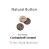 China Customized Eco - Friendly Coconut Bulk Buttons 2 / 4 Holes Nature wholesale