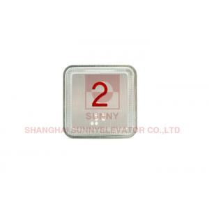 Passenger Elevator Square Stainless Steel Push Button , Lift Maintenance Accessories