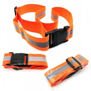 China Factory Customized Reflective Belts for Running High Visible Night Safety Gear Waist Adjustable Elastic Safety Reflective Belt supplier