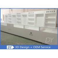 China Shining White Store Jewelry Display Cases , OEM Design Jewellery Shop Counter on sale