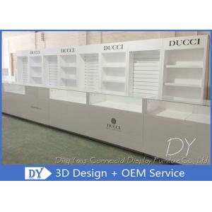 China Shining White Store Jewelry Display Cases , OEM Design Jewellery Shop Counter supplier
