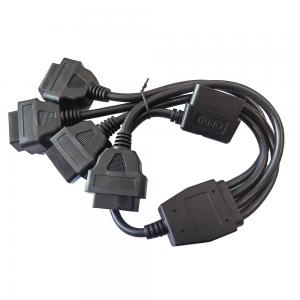 China Practical Black Obd2 Diagnostic Cable , Elm327 Transfer Diagnostic Obd Cable For Bike supplier