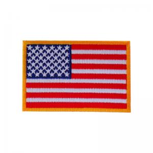 Embroidered USA National Flag Patches Iron On / Sew On / Velcro