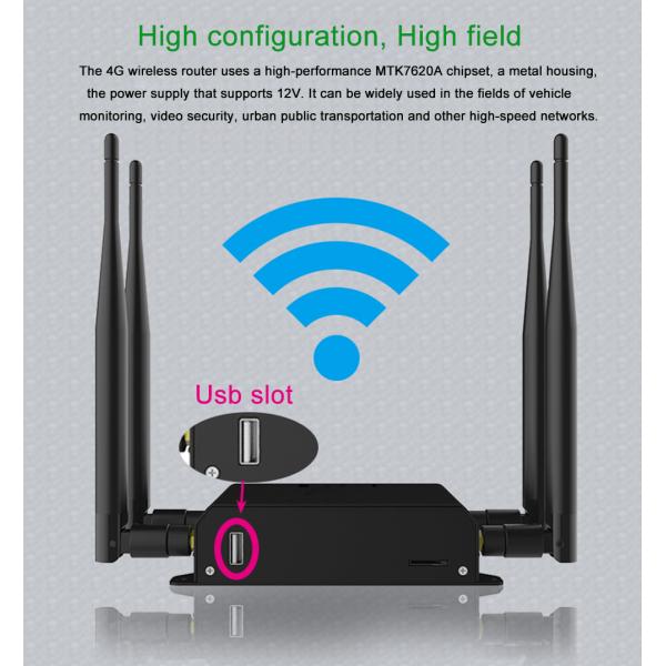 Stable 3G 4G Wifi Router PCI-E Interface 4*10/100Mbps 4G Sim Card With Watchdog