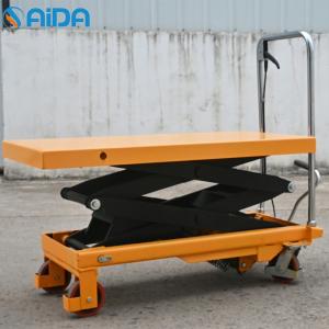 China Hydraulic Pallet Small Electric Scissor Lift Table Stationary  500kg Load Capacity mobile hydraulic lift platform supplier