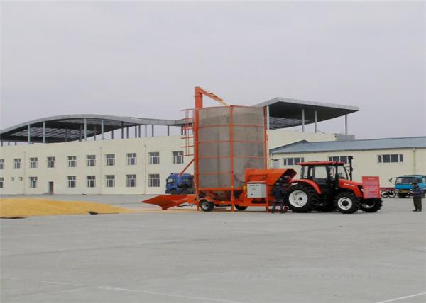 580L Fuel Tank 80HP Mobile Batch Grain Dryer Hydraulic Lifting