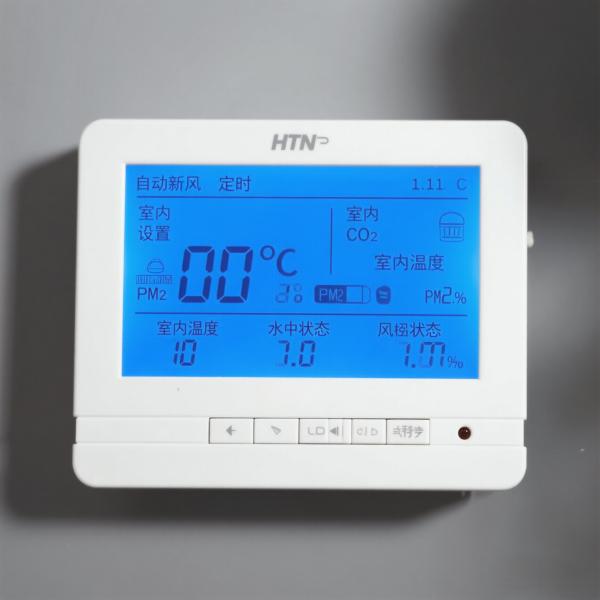 HTN LCD Display with High Contrast Ratio Wide Viewing Angle and Operating Temperature -10°C to 60°C for Fresh Air System Controllers