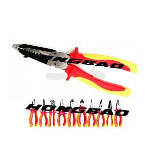 8" 200mm 1000V VDE Hand Tools Set Insulation Stripping Pliers Cable Crimping Pliers