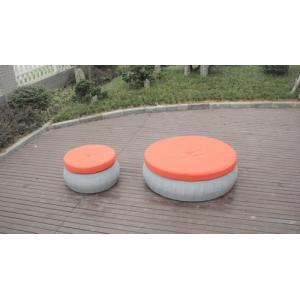 Waterproof Outdoor Rattan Sofa , Round Wicker Chair And Ottoman Set