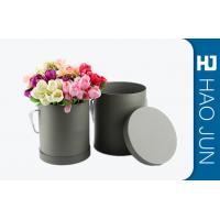 China Fancy Round Cardboard Boxes With Lids / Flower Bouquet Boxes Color Customized on sale