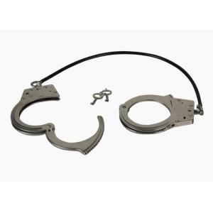 Wire Rope Plate Police Grade Handcuffs Carbon Steel Double Lock 36.5*26*21cm