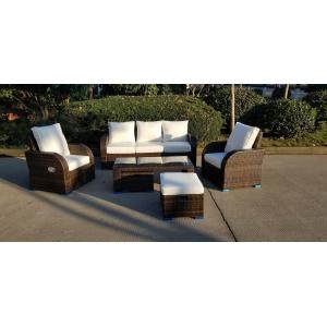 China KD Furniture Rattan Outdoor Sofa Set Adjustable Back Rest Single Sofa supplier