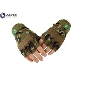 China Fingerless Army Tactical Shooting Gloves Microfibre Wear Resisting Reinforced supplier