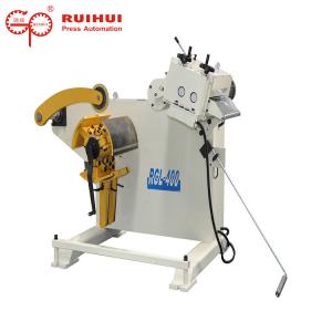 China Copper Strip Coil Decoiling And Straightening Machine 200mm Width 3 Phase Power supplier