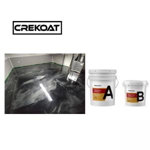 China Poured High Solids Red Metallic Epoxy Floor Coating Smoothed Hardness supplier