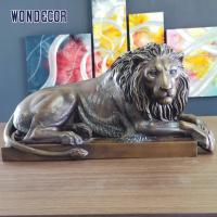 China Large Outdoor Bronze Statues Sculpture WONDERS Brass Lion Statue on sale