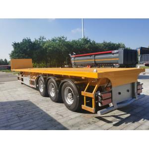 China 3 Axle 32 Foot 40 Foot Flatbed Semi Trailer For Sale supplier