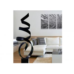 Modern Abstract Painted Metal Ribbon Sculpture For Interior Decoration