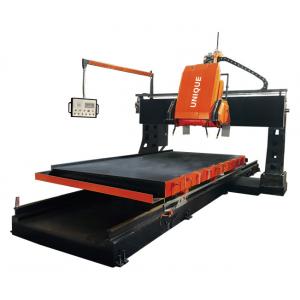 China PLC CNC Gantry Type Linear Stone Profile Cutting Machine Two Blade supplier