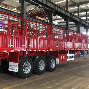 CIMC 3 Axles Fence Semi Trailer 60 Tons With Container Twist Lock SHACMAN Fence Cargo