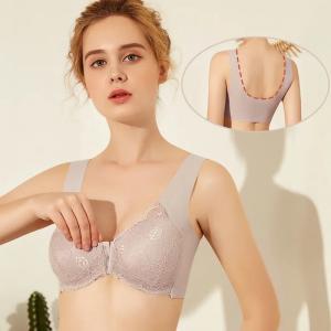China                  Wholesales Front Buckle Closure Seamless Bra Women Push up Padded Underwire Bra for Female Girls              supplier