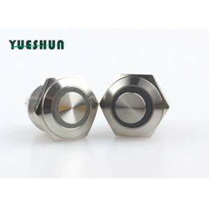 China Interruptor momentâneo alto 16mm impermeável Ring Type Illuminated da eficiência de poder 24V 12V supplier