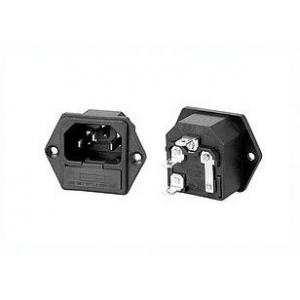 UL CUL VDE Approved C14 AC Inlet IEC 60320 Electrical Sockets 250V 15A With 10A 5x20mm Glass Cartridge Fuse Holder
