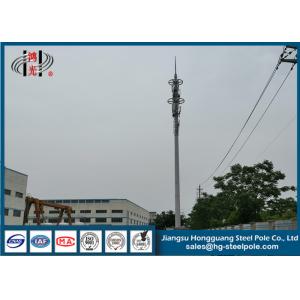 China H30m RAL Painted Steel Tapered Telecommunication Towers Weather Resistance supplier