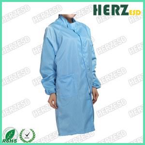 China Long Sleeve ESD Protective Clothing , Anti Static Garments For Electronic Workshop supplier