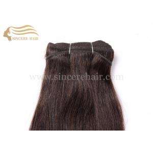 Wholesale 50 CM Remy Cuticle Hair Weft Extensions - 20" Silk Straight Brown Remy Human Hair Weft Extension For Sale