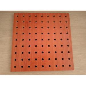 China Polyester Fiber Rock Wool Perforated Wood Acoustic Panels For Cinema / Museum supplier