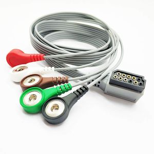 China HP 4 mène l'anti câble de holter de l'électricité, Ecg continu de haute résistance surveillant le gris de câble de Holter supplier