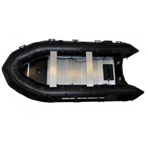 China Black Long Military Inflatable Boats , 8 Person Motorized Inflatable Boat supplier