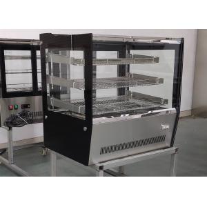 36" Countertop Refrigerated Straight Glass Bakery Display Case With LED Lighting