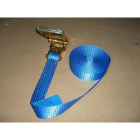 China Blue Label Self Tightening Ratchet Straps , Ratchet Straps With Safety Hooks on sale