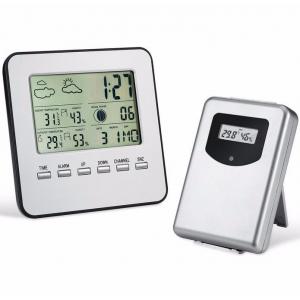 Wireless Weather Station Digital Indoor/Outdoor Thermometer Hygrometer Temperature Humidity Meter Alarm Clock