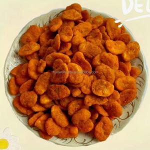 China Spicy Flavor Fava Bean Snack Chili Coated Broad Bean Chips 5kg supplier