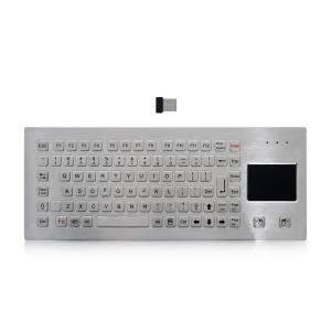 China IP65 Metal Industrial 2.4G Wireless Keyboard With Touchpad Desktop Version supplier