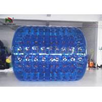 China Blue Big Inflatable Water Rolling Toy Durable 1.0mm PVC / PTU Inflatable Outdoor Toy on sale