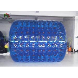 Blue Big Inflatable Water Rolling Toy Durable 1.0mm PVC / PTU Inflatable Outdoor Toy