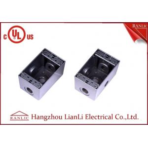 China 1/2 3/4 Two Gang Electrical Box Waterproof Terminal Box Powder Coated , UL Listed supplier