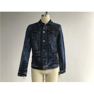 China Dark Mottled Wash Mens Denim Jacket And Jeans / Denim Jean Jacket TW76378 supplier