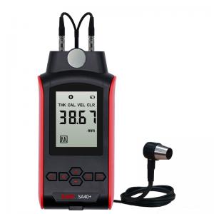 China 4 digits LCD Handheld Ultrasonic Thickness Gauge SA40+ with normal and multiple echo(MEC)  mode in red or blue color supplier