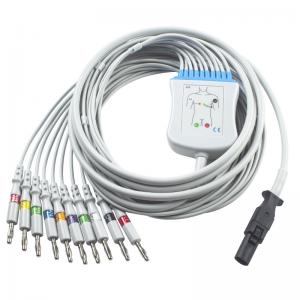 Mortara 60-00180-01 60-00181-01 Q-Stress EKG Cable And Leadwires 12 Pin IEC Banana 4.0